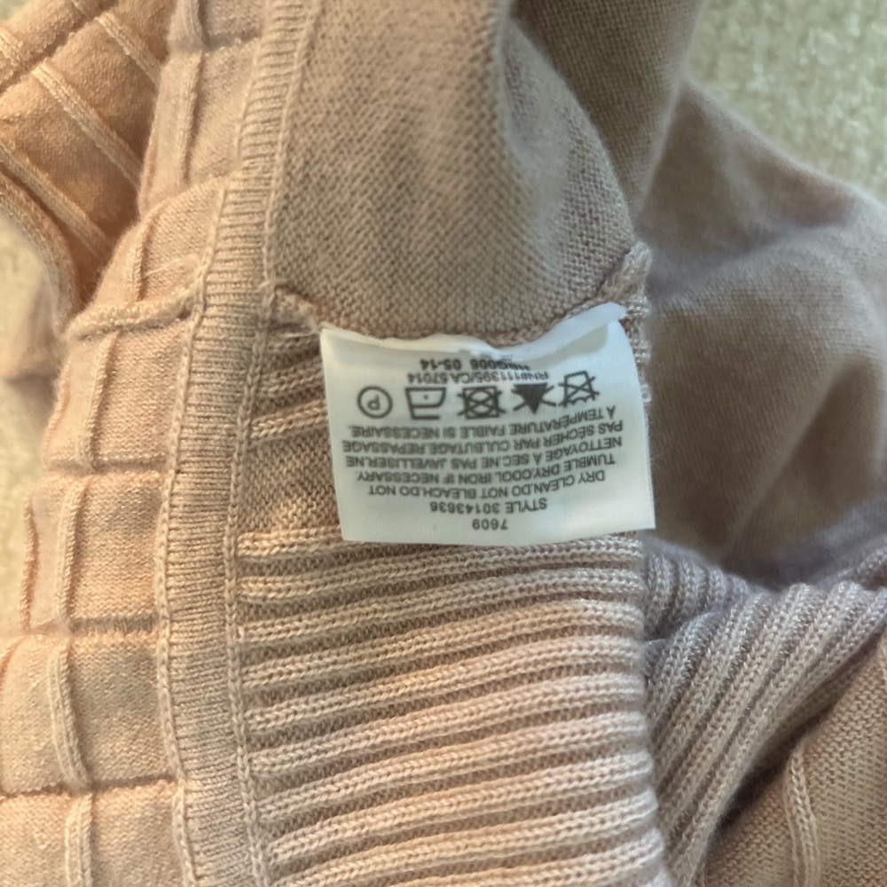 Tory Burch Ribbed Ballet Pink Peplum Sweater Silk/Cashmere Blend Large - Picture 15 of 15